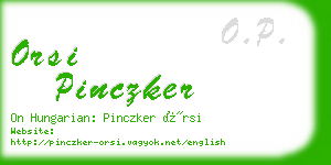 orsi pinczker business card
